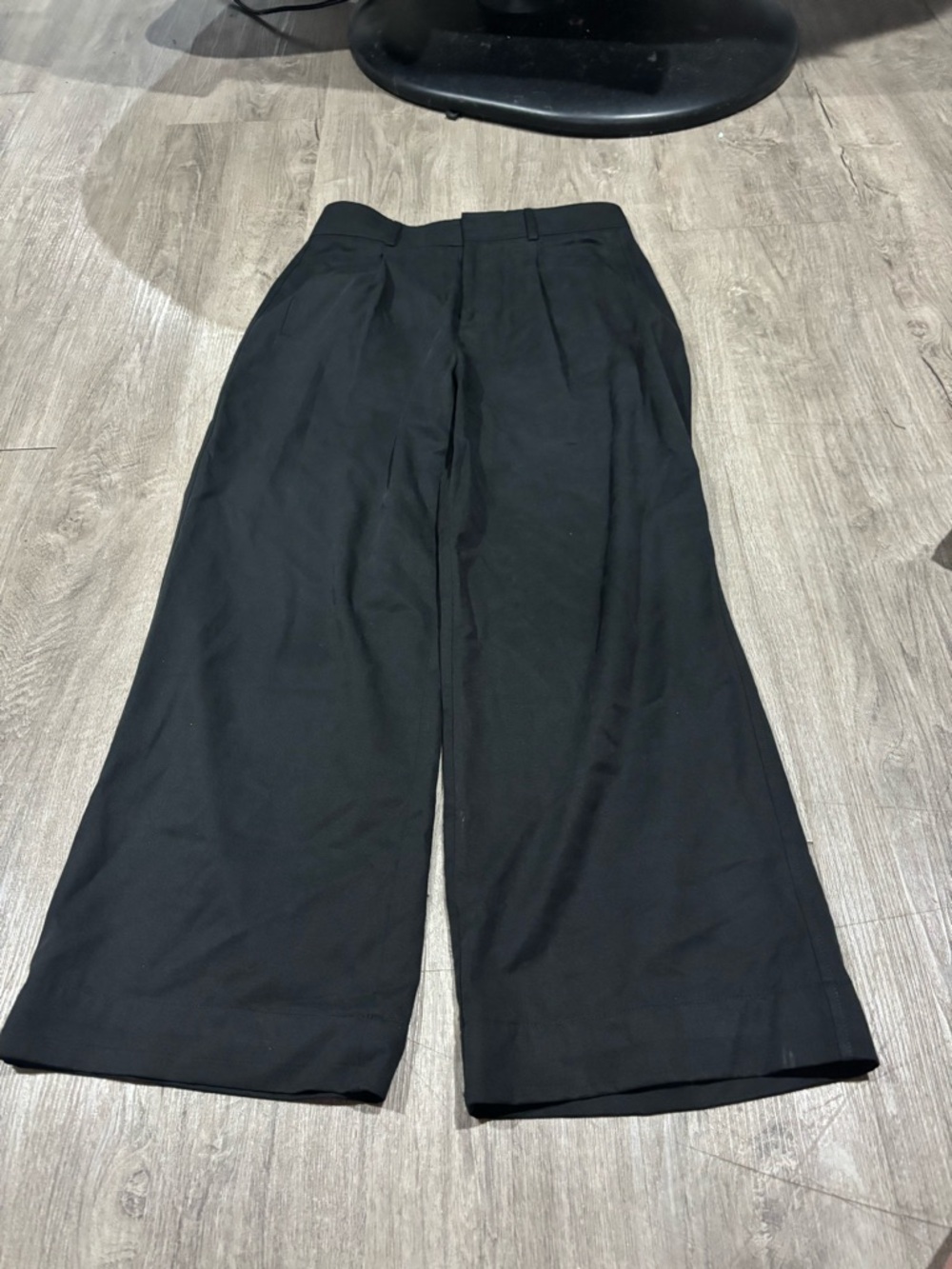 Everlane Way-High Drape Pant Black High Rise Wide Leg Trouser - Picture 2 of 4